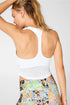 RYAN MIDI LOGO SPORTS BRA - WHITE/WHITE LOGO